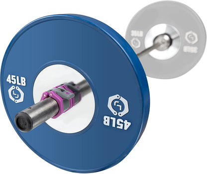 HEX and Sport Olympic Barbell Clamps 2 Pcs – Heavy Duty Bar Clamps for 2” & 50Mm Olympic Bars – Secure Weight Bar Clamps for Strength Training & Home Gym Accessories