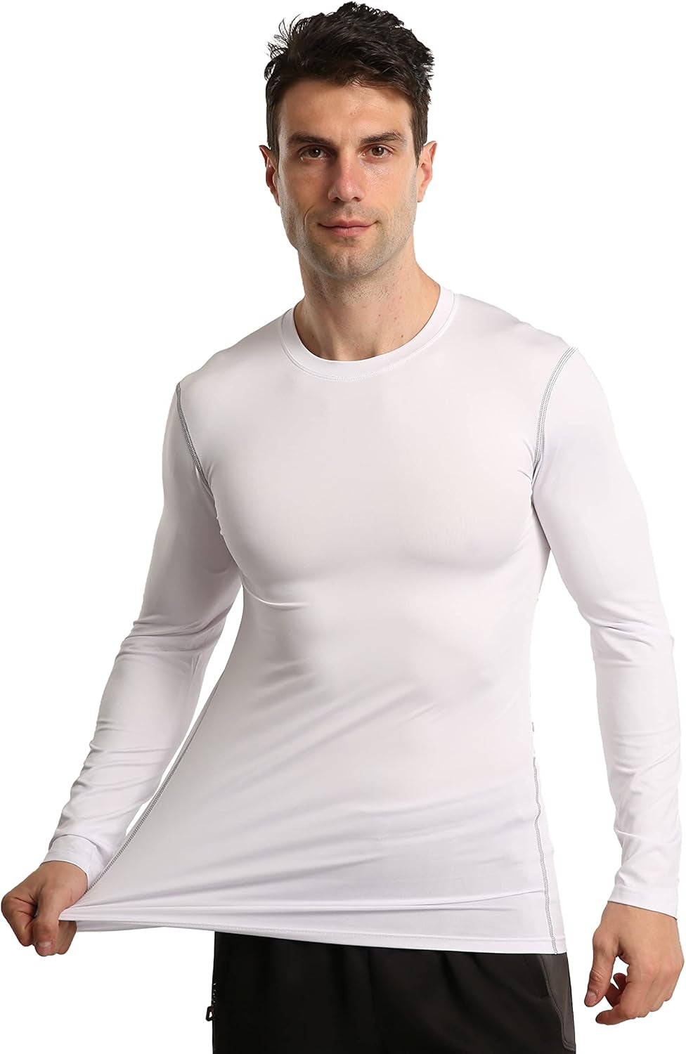 5 or 3 Pack Compression Shirts for Men Long Sleeve Athletic Workout Baseball Undershirt Football Base Layer