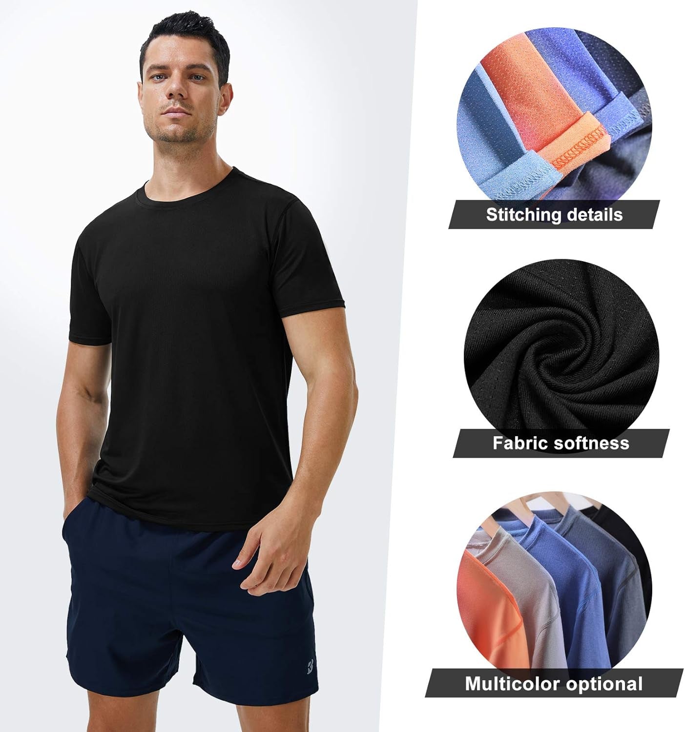 Men'S T-Shirts Short Sleeve Compression Shirts for Men Workout Shirts