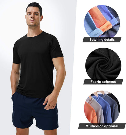 Men'S T-Shirts Short Sleeve Compression Shirts for Men Workout Shirts