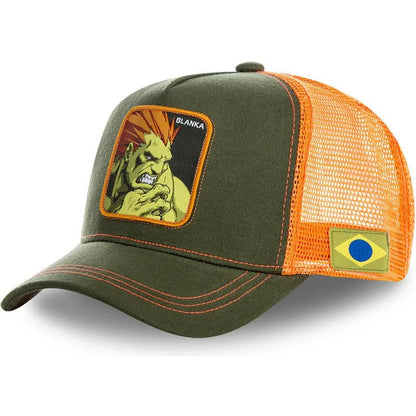 Game Street Fighter Hat Ryu KEN Chun-Li BLANKA Cartoon Baseball Hat Sunvisor Hat Leisure Net Hat