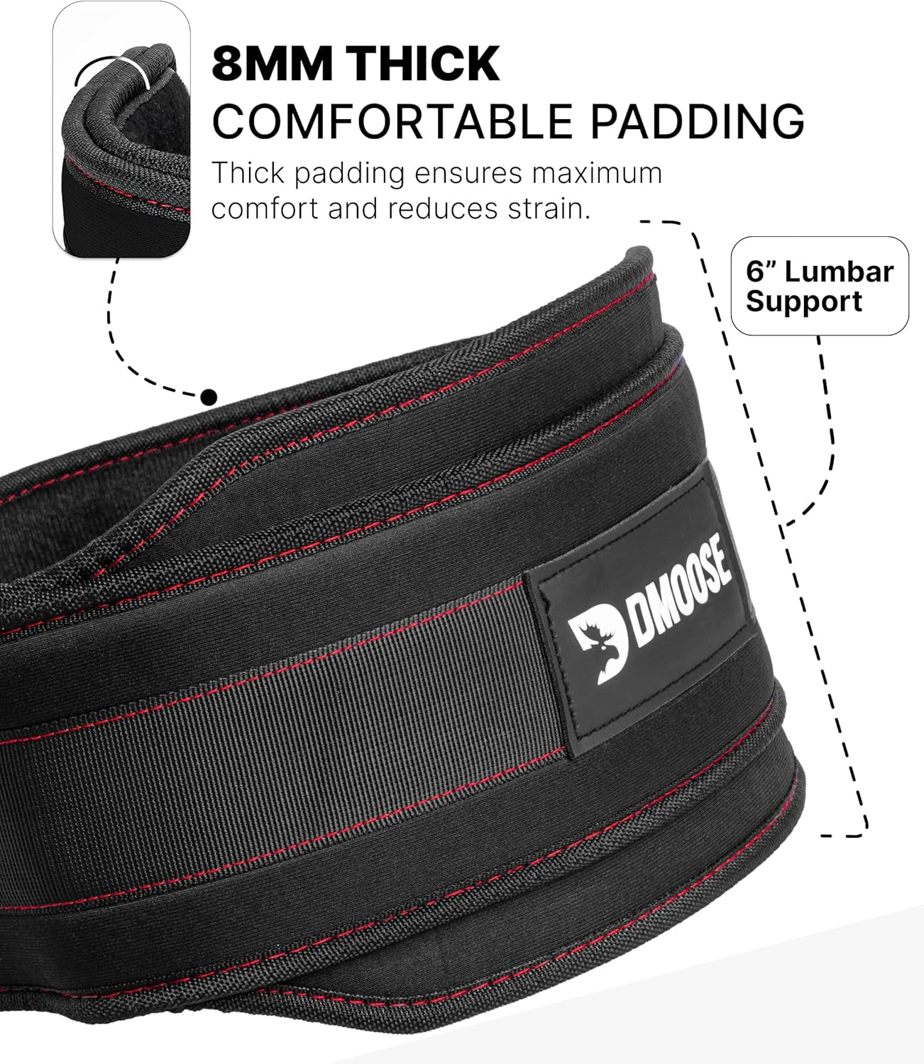 Dip Belt for Weight Lifting, Pullup, Squats & Dips - 36" Robust Steel Chain, Comfortable Neoprene Padding Supports 350Lbs - Gym Weight Belt for Strength Training Workout & Weightlifting