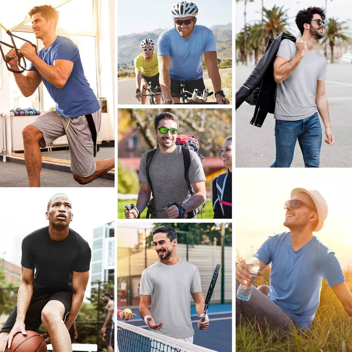 Men'S T-Shirts Short Sleeve Compression Shirts for Men Workout Shirts