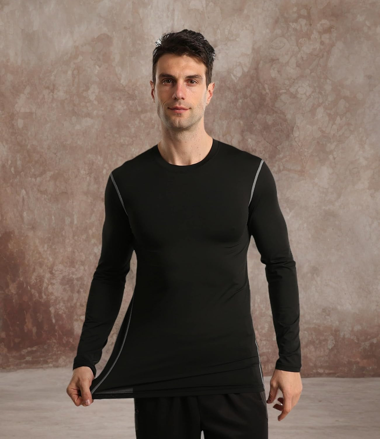 5 or 3 Pack Compression Shirts for Men Long Sleeve Athletic Workout Baseball Undershirt Football Base Layer